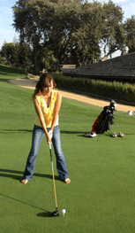 putting commercial shot