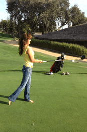 putting commercial shot