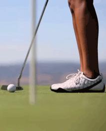 putting commercial shot